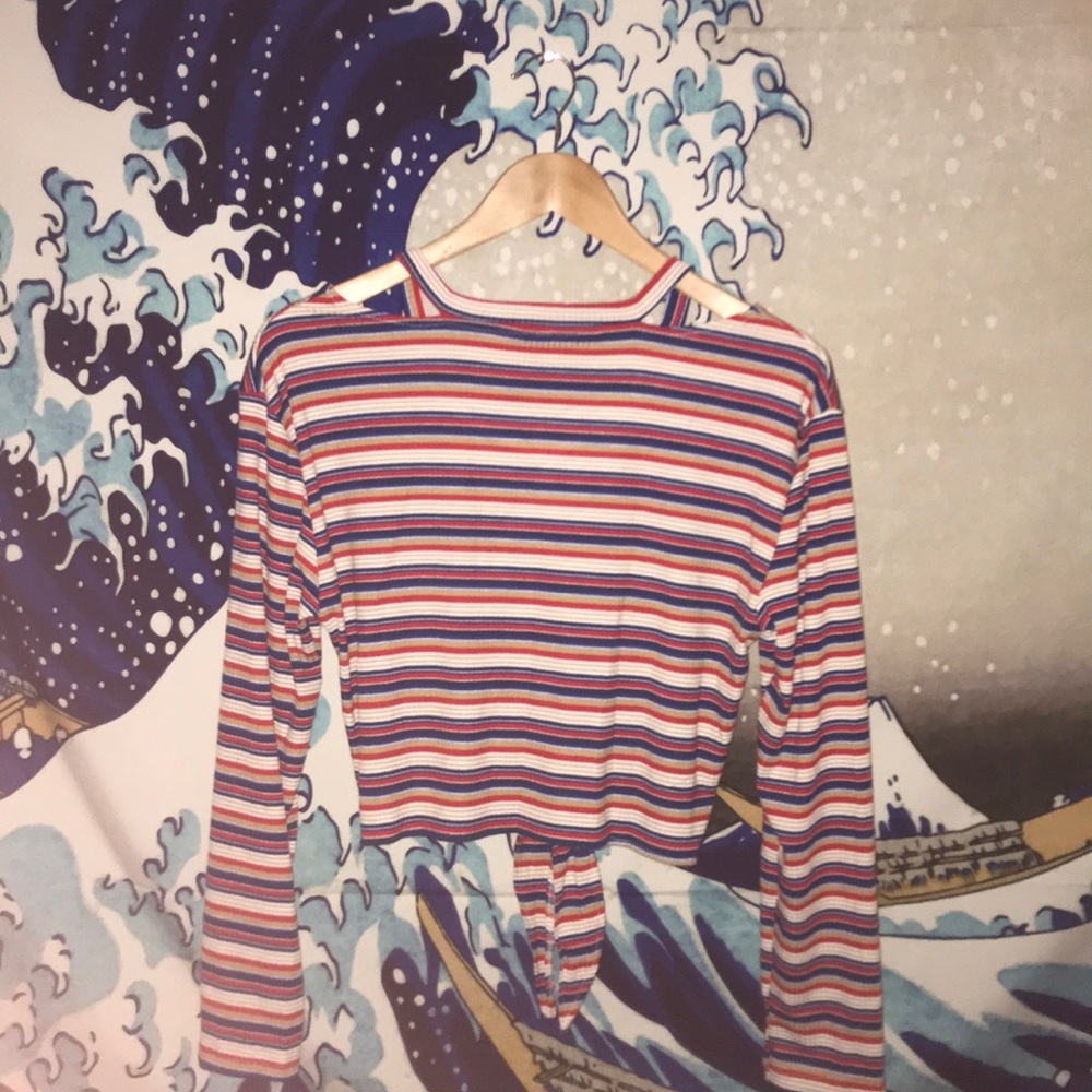 colorful striped long sleeve tee - Picture 4 of 4
